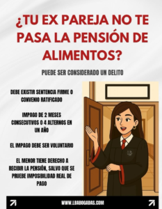 Abogada explicando casos de derecho de familia y pensión de alimentos